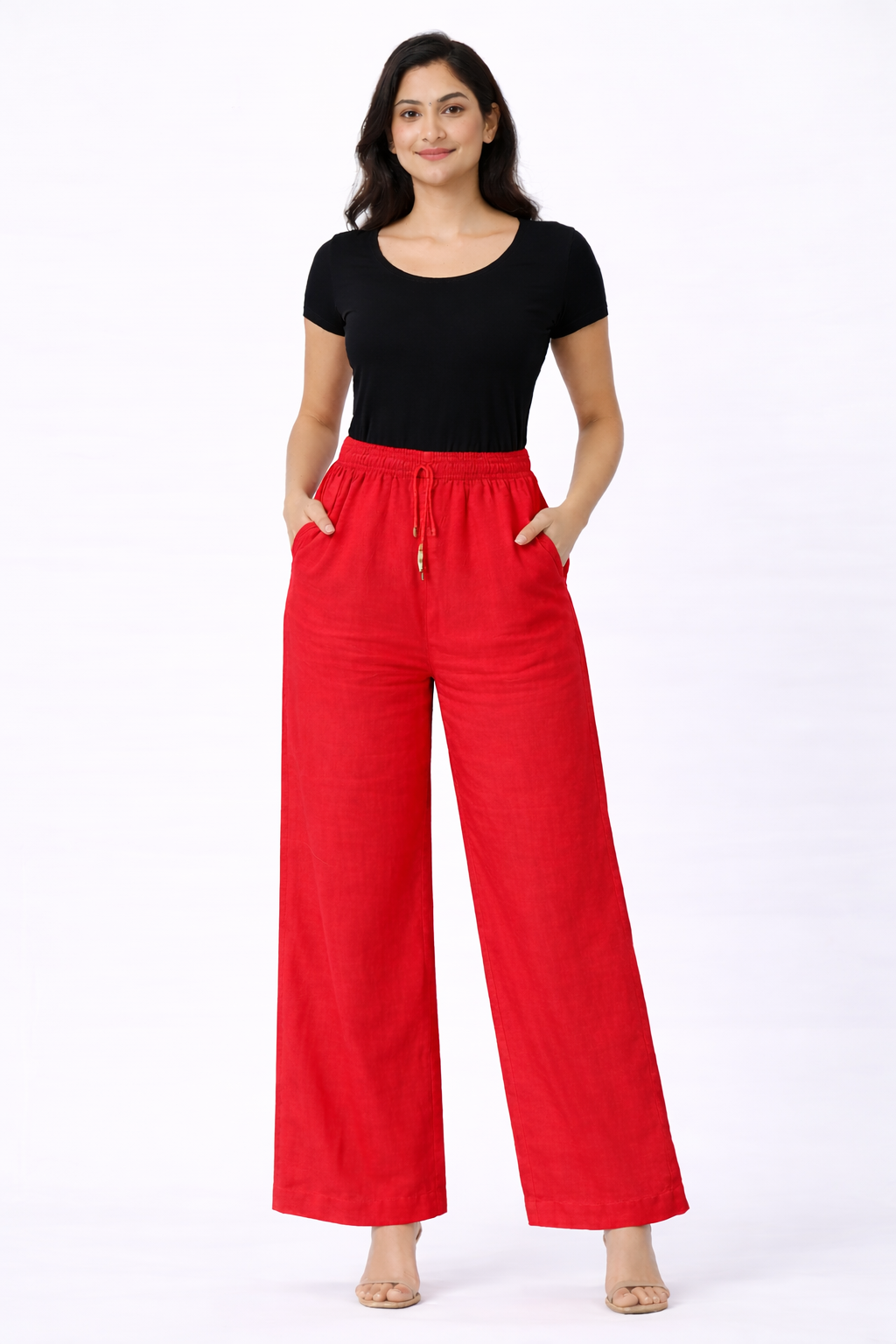 TIARA Linen Wide-Leg Pant