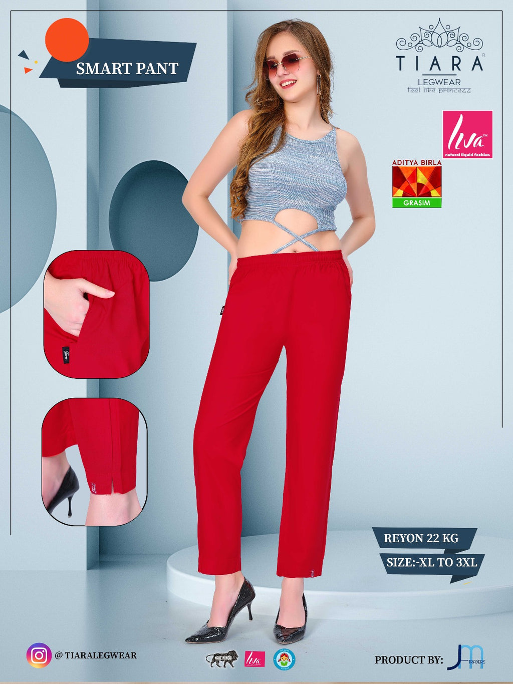 WOMEN COMFY PANTS RED