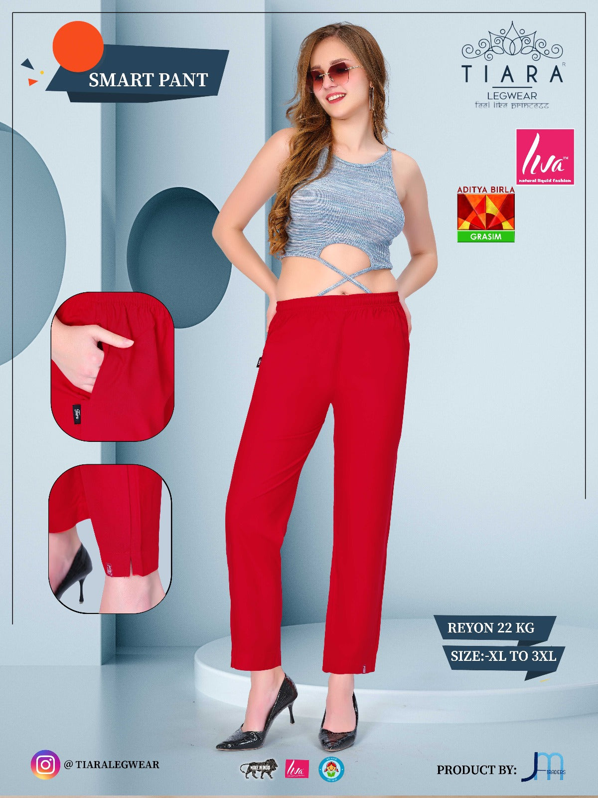 WOMEN COMFY PANTS RED
